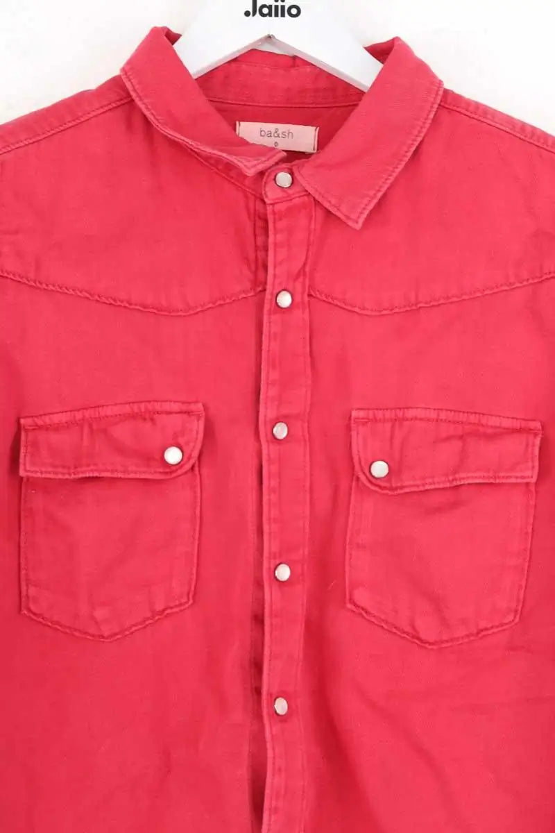 Chemise Ba&Sh Rouge en Coton