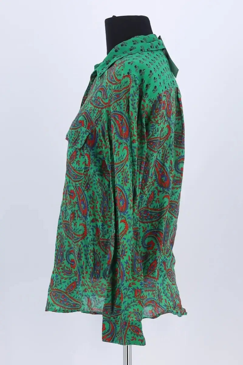 Chemise Ba&Sh Vert en Coton