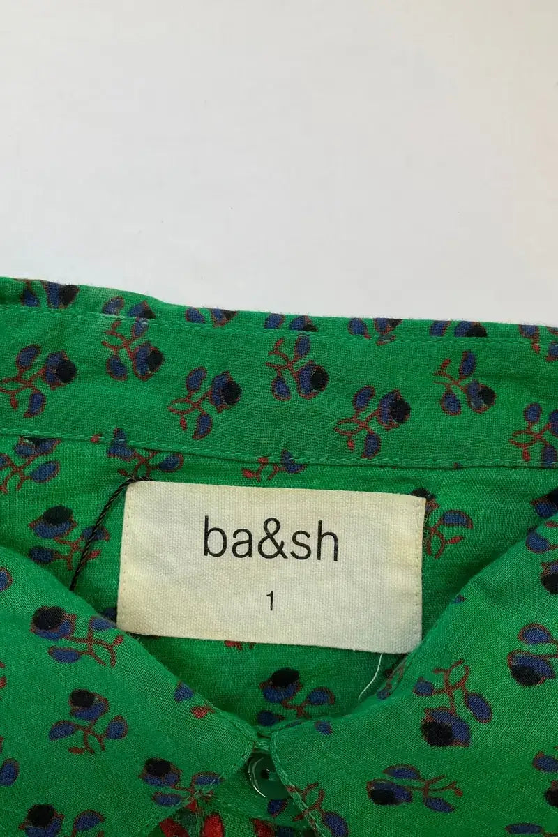 Chemise Ba&Sh Vert en Coton