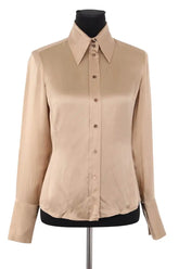 Chemise Boss Beige en Soie, taille S - Seconde Main