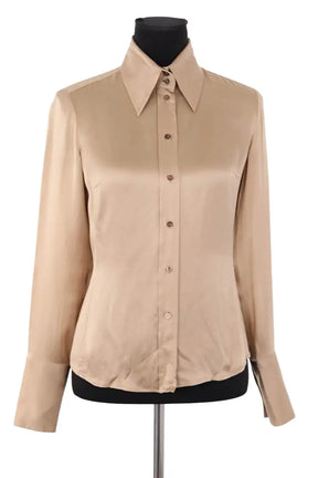 Chemise Boss Beige en Soie, taille S - Seconde Main