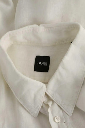 Chemise Boss Blanc en Lin