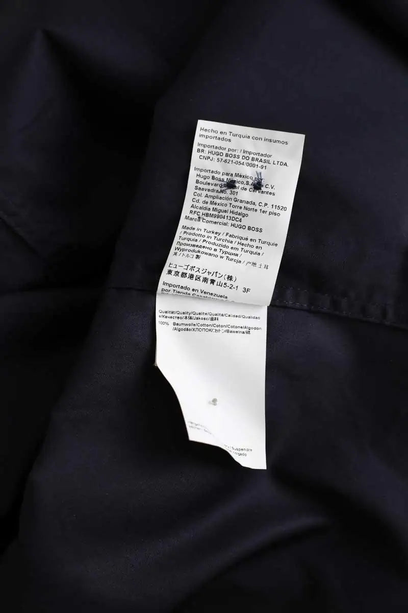 Chemise Boss Bleu en Coton