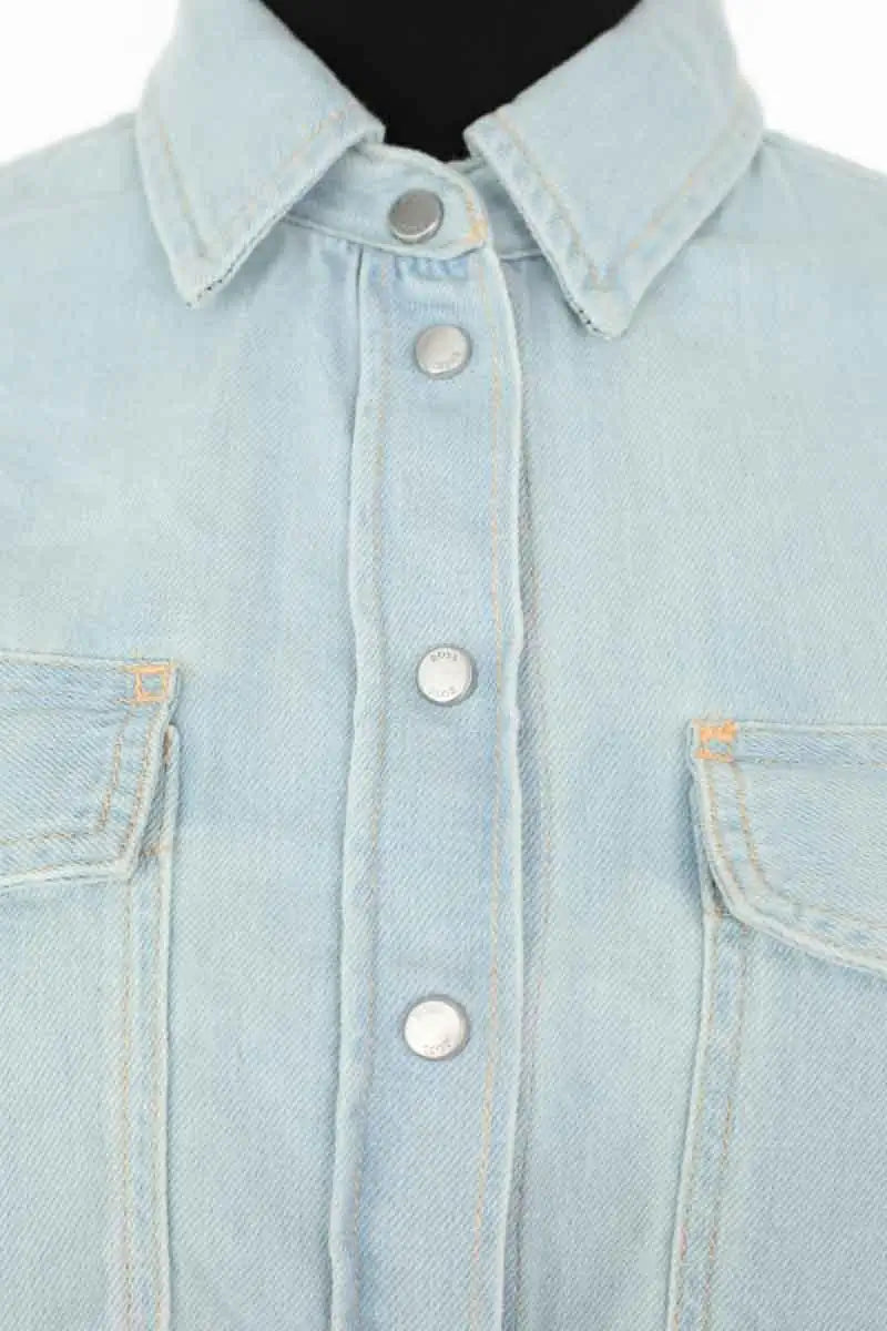 Chemise Boss Bleu en Coton
