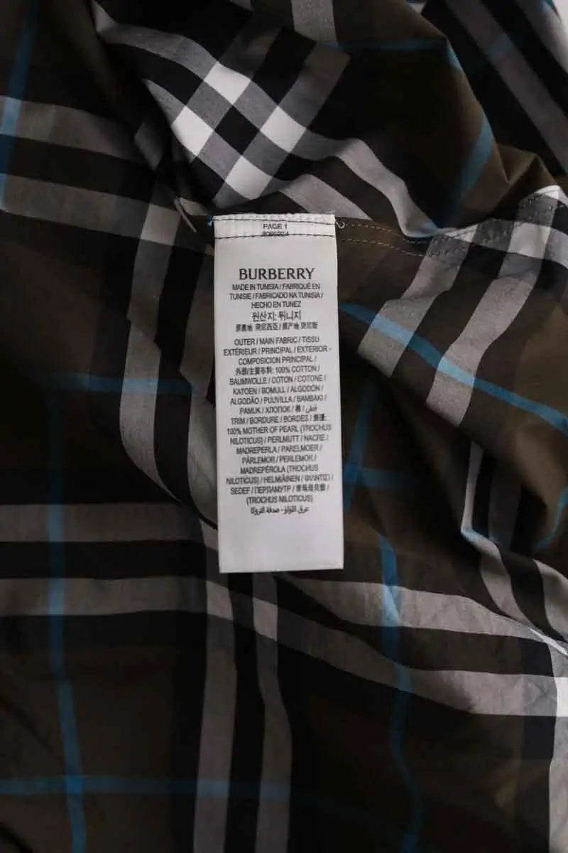 Chemise Burberry Kaki en Coton
