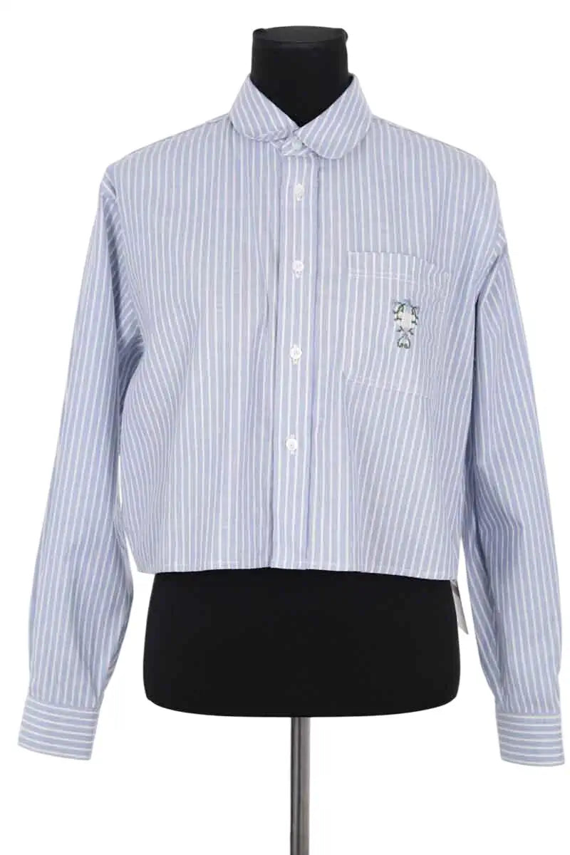 Chemise Celine Bleu en Coton, taille S - Seconde Main