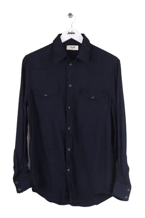 Chemise Celine Bleu en Synthétique, taille M - Seconde Main