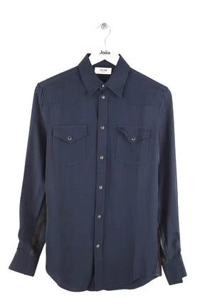 Chemise Celine Marine en Viscose, taille XS - Seconde Main