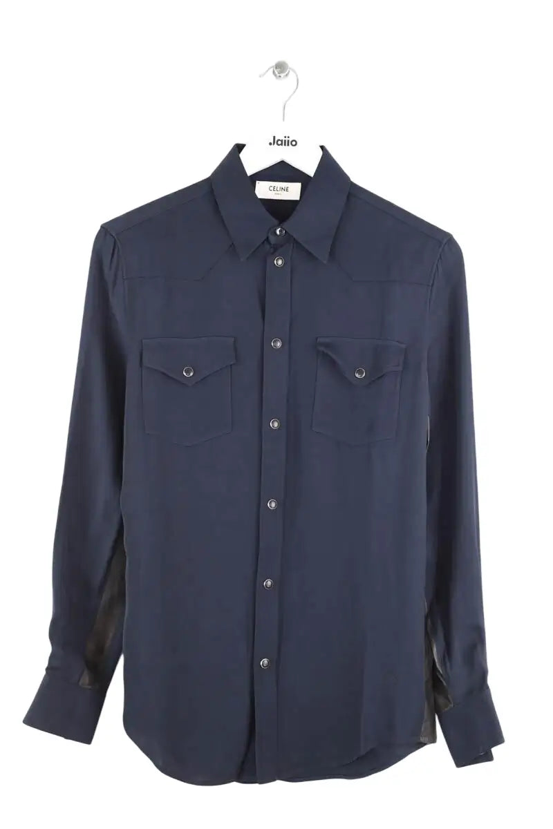Chemise Celine Marine en Viscose, taille XS - Seconde Main