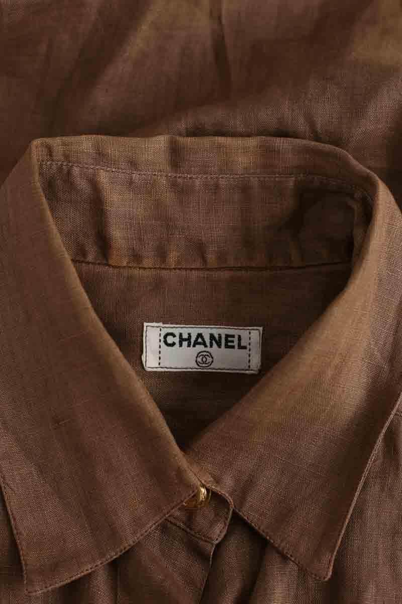 Chemise Chanel Marron en Lin