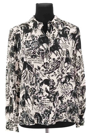 Chemise Claudie Pierlot Blanc en Soie, taille S - Seconde Main