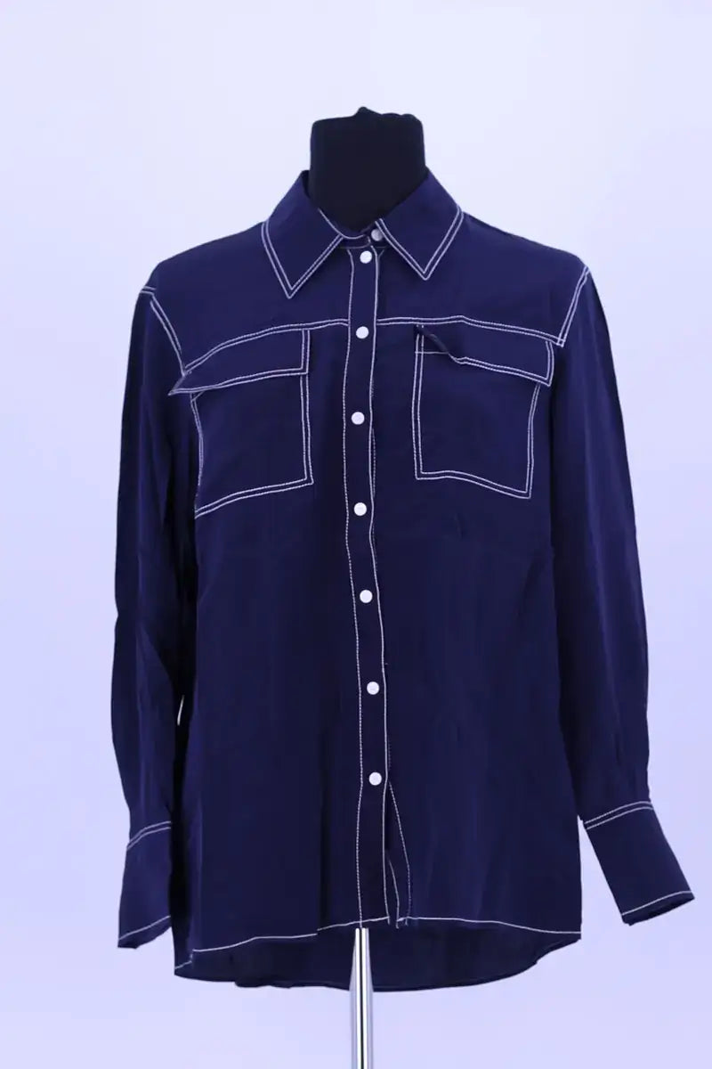 Chemise Claudie Pierlot Bleu en Soie