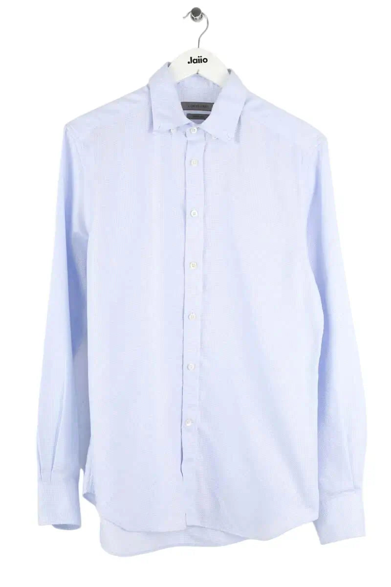 Chemise Corneliani Bleu en Coton, taille M - Seconde Main