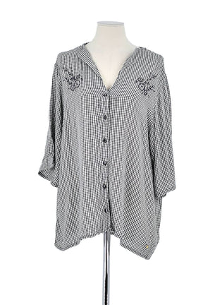 Chemise Des Petits Hauts Noir en Viscose, taille XL - Seconde Main