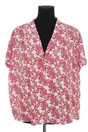 Chemise Des Petits Hauts Rouge en Viscose, taille XL - Seconde Main