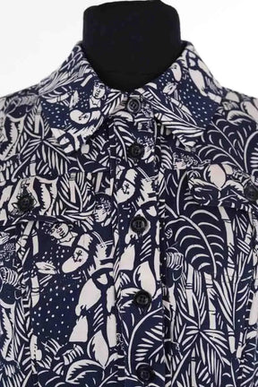 Chemise Diane Von Furstenberg Marine en Soie