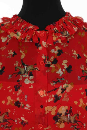 Chemise Dior Rouge en Soie