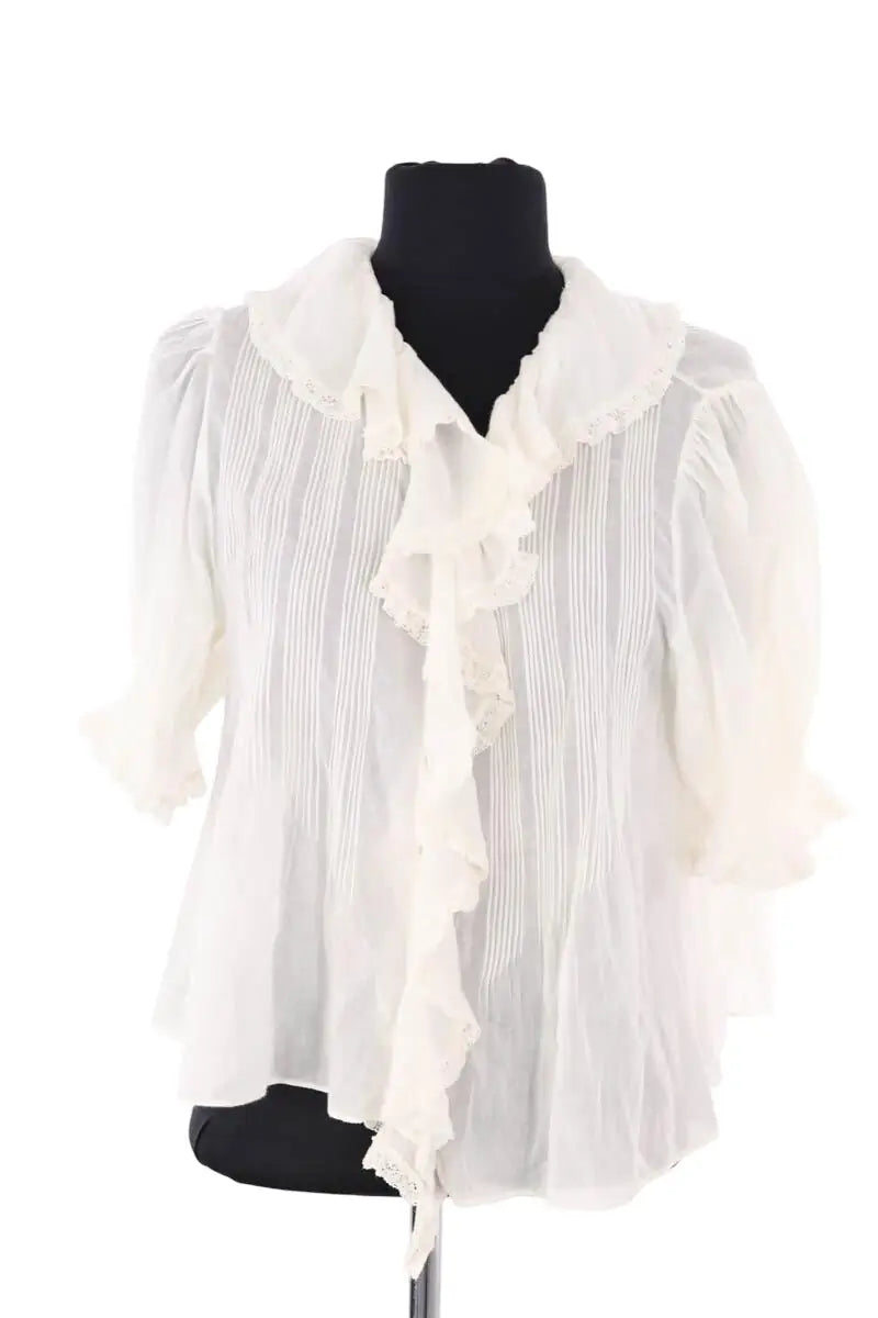 Chemise Dôen Blanc en Coton, taille XS - Seconde Main