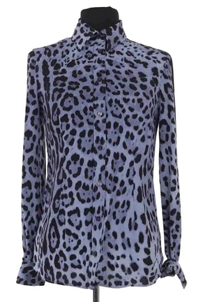 Chemise Dolce & Gabbana Bleu en Soie, taille S - Seconde Main