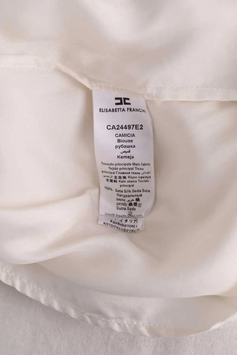 Chemise Elisabetta Franchi Blanc en Soie