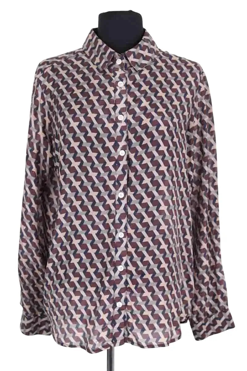 Chemise Elise Chalmin Marron en Soie, taille M - Seconde Main