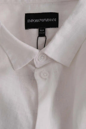 Chemise Emporio Armani Blanc en Lin