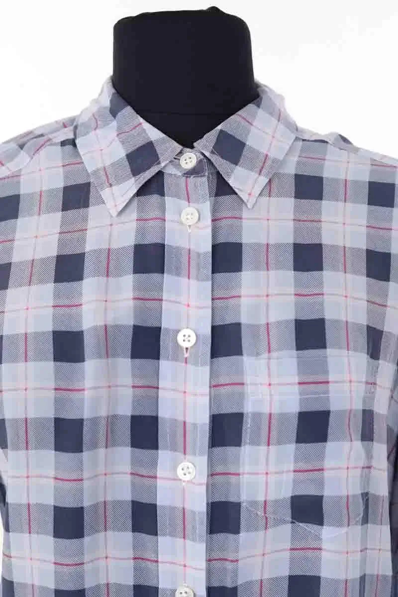 Chemise Equipment Bleu en Soie
