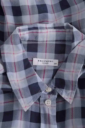 Chemise Equipment Bleu en Soie