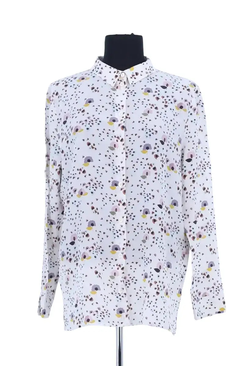 Chemise Eric Bompard Blanc en Soie, taille L - Seconde Main