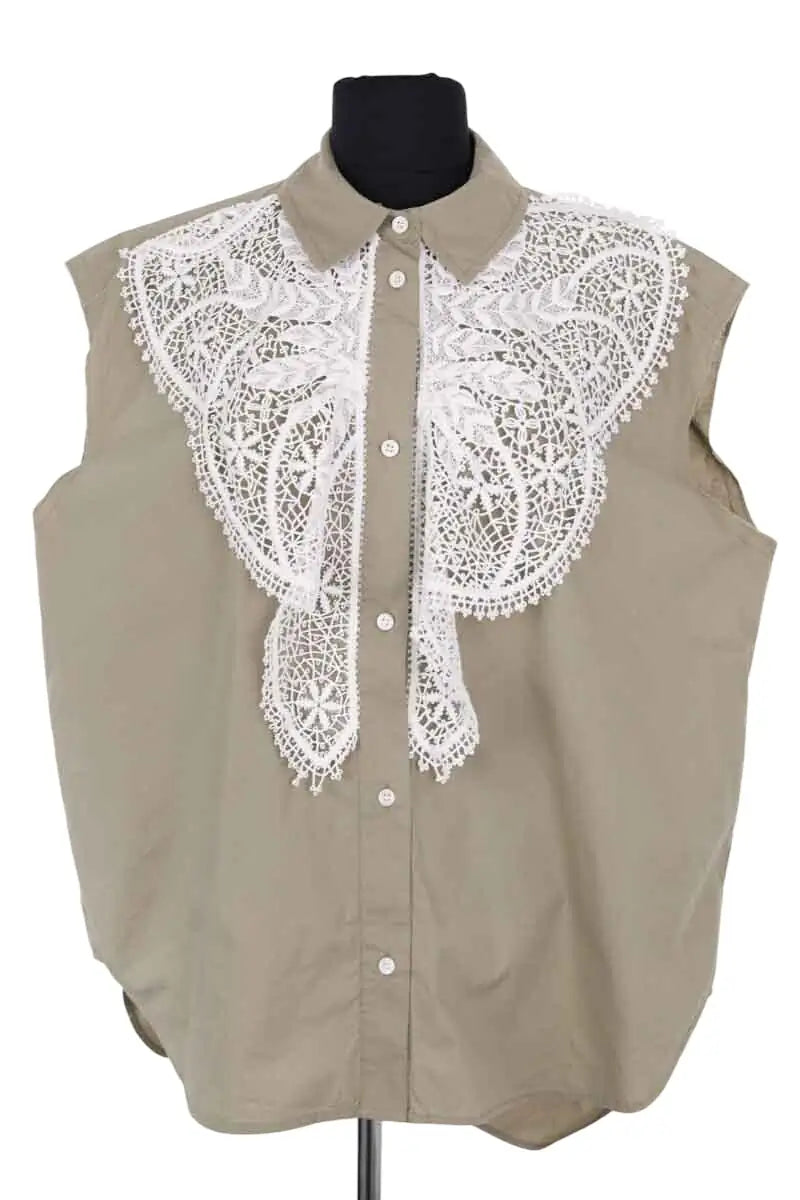 Chemise Essentiel Antwerp Kaki en Coton, taille S - Seconde Main