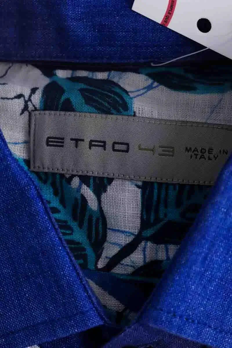 Chemise Etro Bleu en Lin