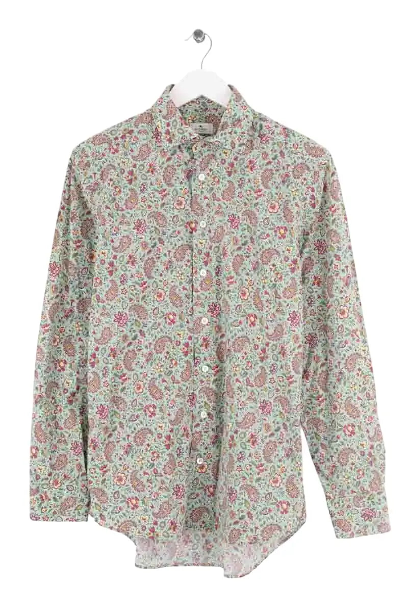 Chemise Etro Vert en Coton, taille M - Seconde Main