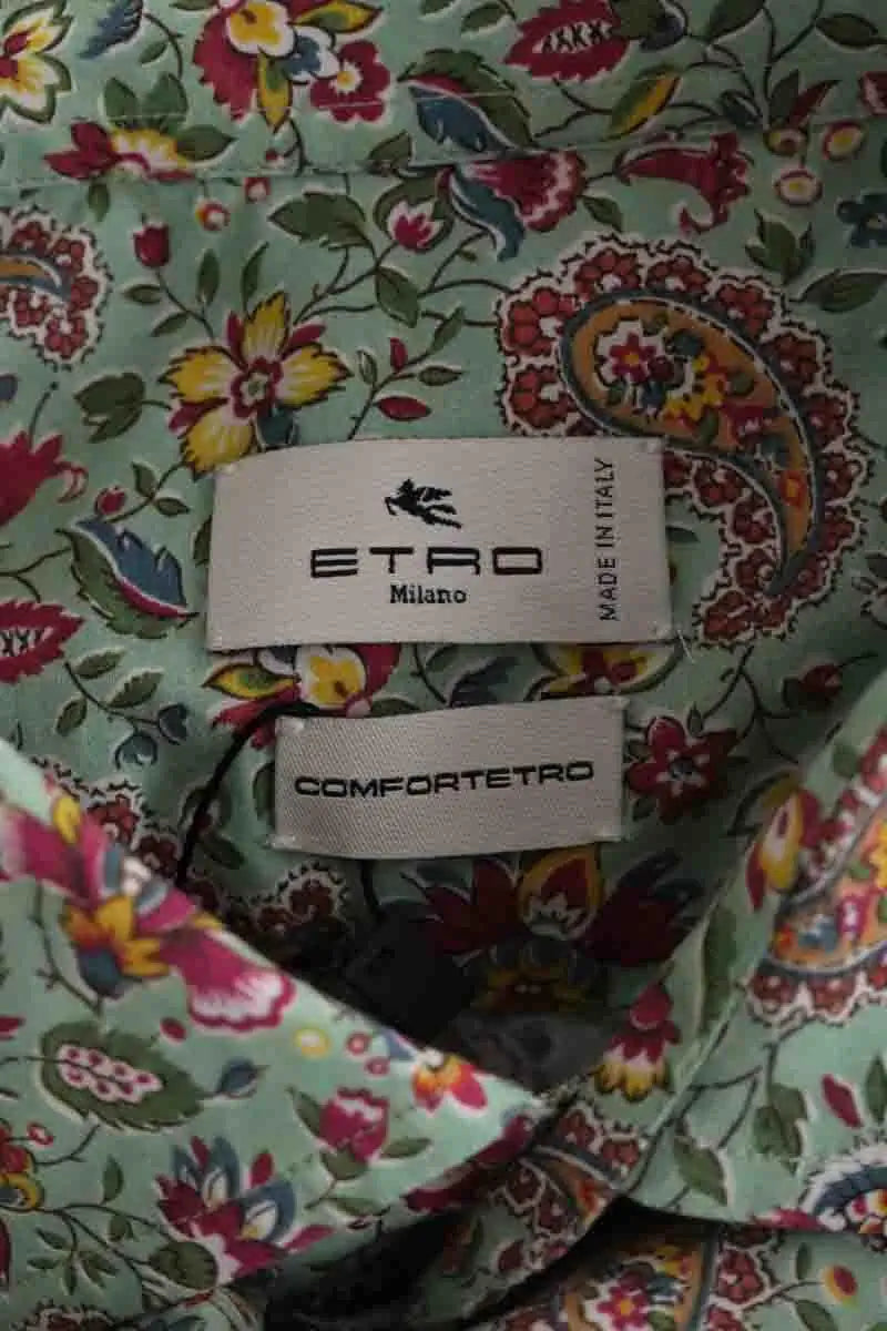 Chemise Etro Vert en Coton