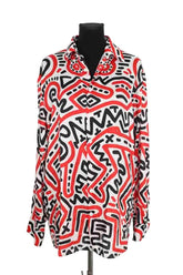 Chemise Etudes Rouge en Polyester, taille XXXL - Seconde Main