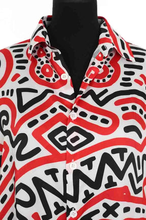 Chemise Etudes Rouge en Polyester