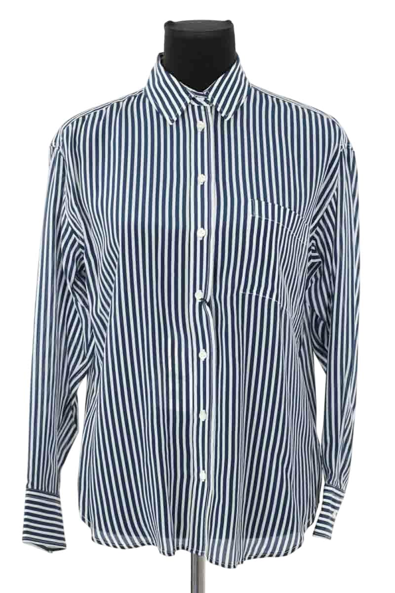 Chemise Figaret Charlot Bleu en Soie, taille M - Seconde Main