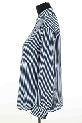 Chemise Figaret Charlot Bleu en Soie