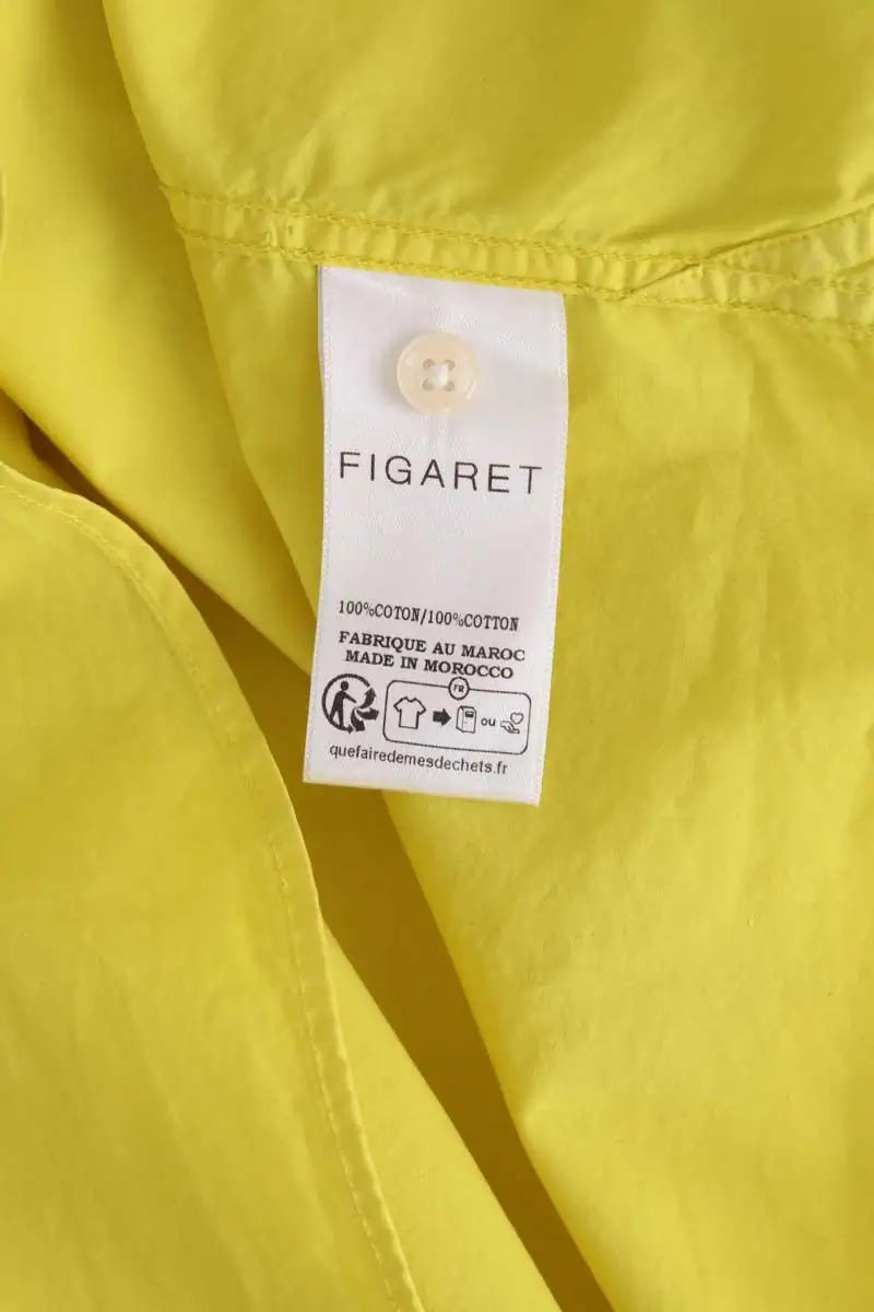 Chemise Figaret Jaune en Coton