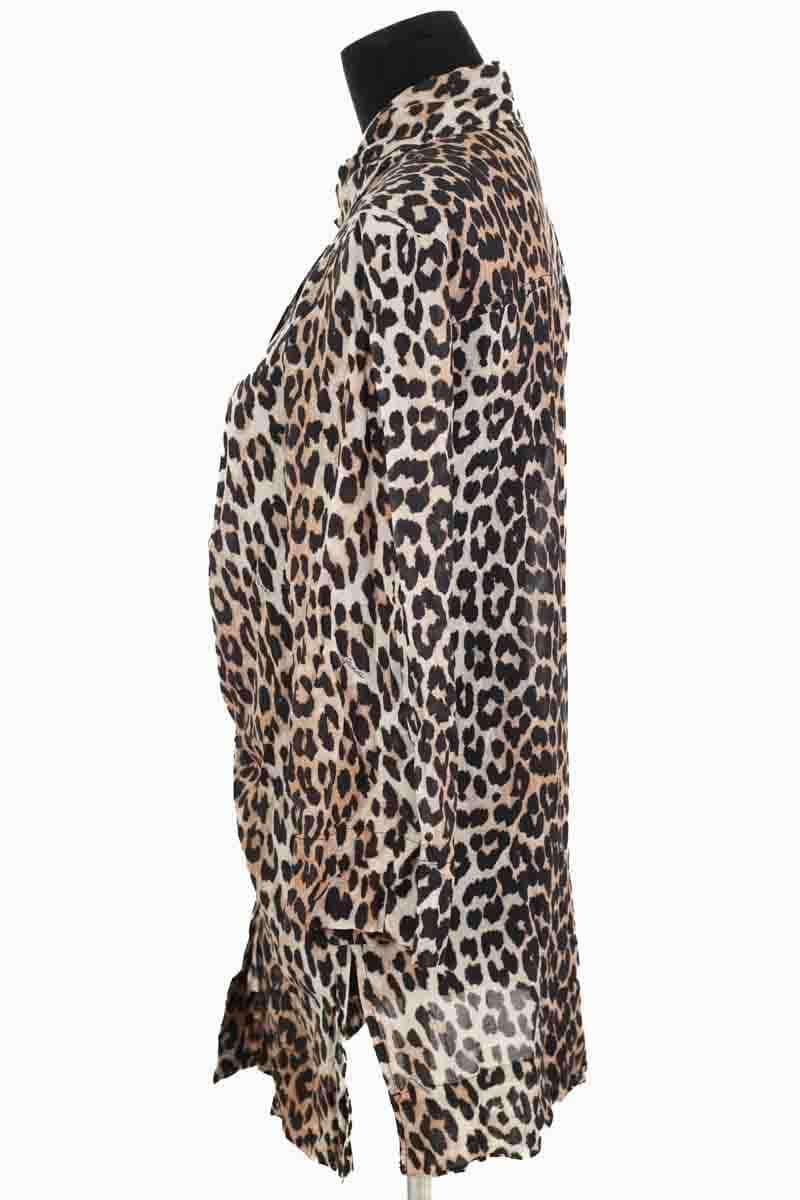 Chemise Ganni Marron en Coton