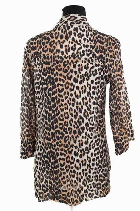 Chemise Ganni Marron en Coton