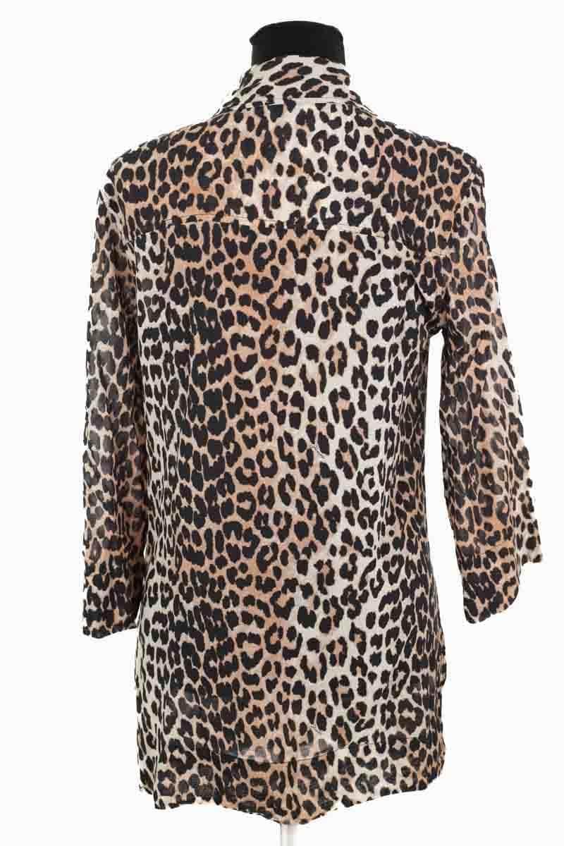 Chemise Ganni Marron en Coton