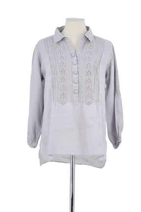 Chemise Gerard Darel Gris en Lin, taille M - Seconde Main