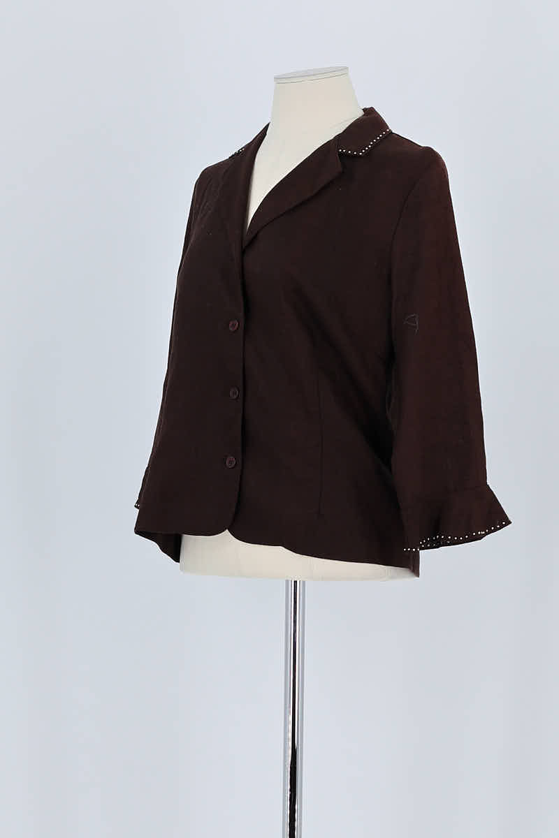 Chemise Gerard Darel Marron en Lin