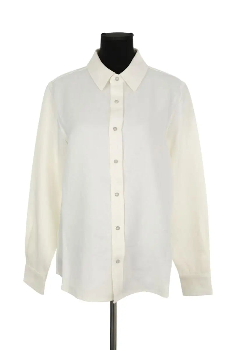 Chemise God's True Cashmere Blanc en Lin, taille S - Seconde Main