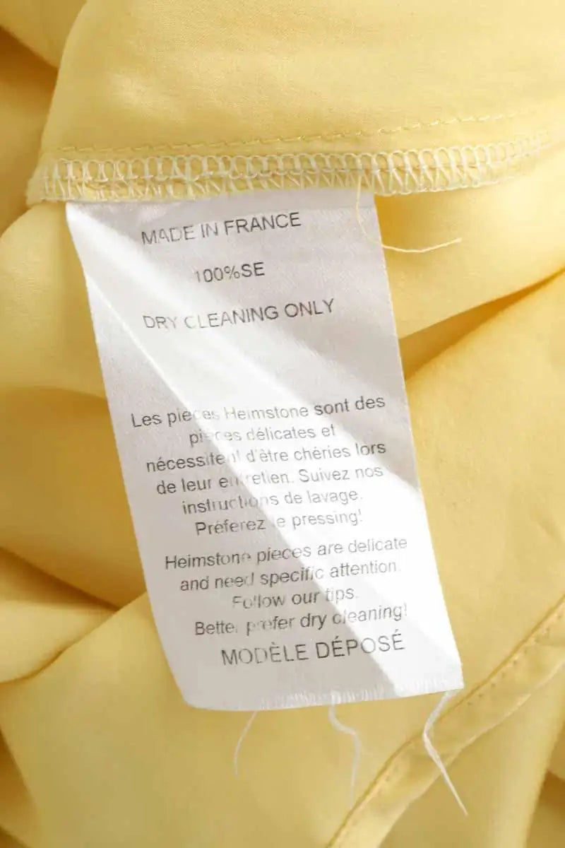 Chemise Heimstone Jaune en Soie