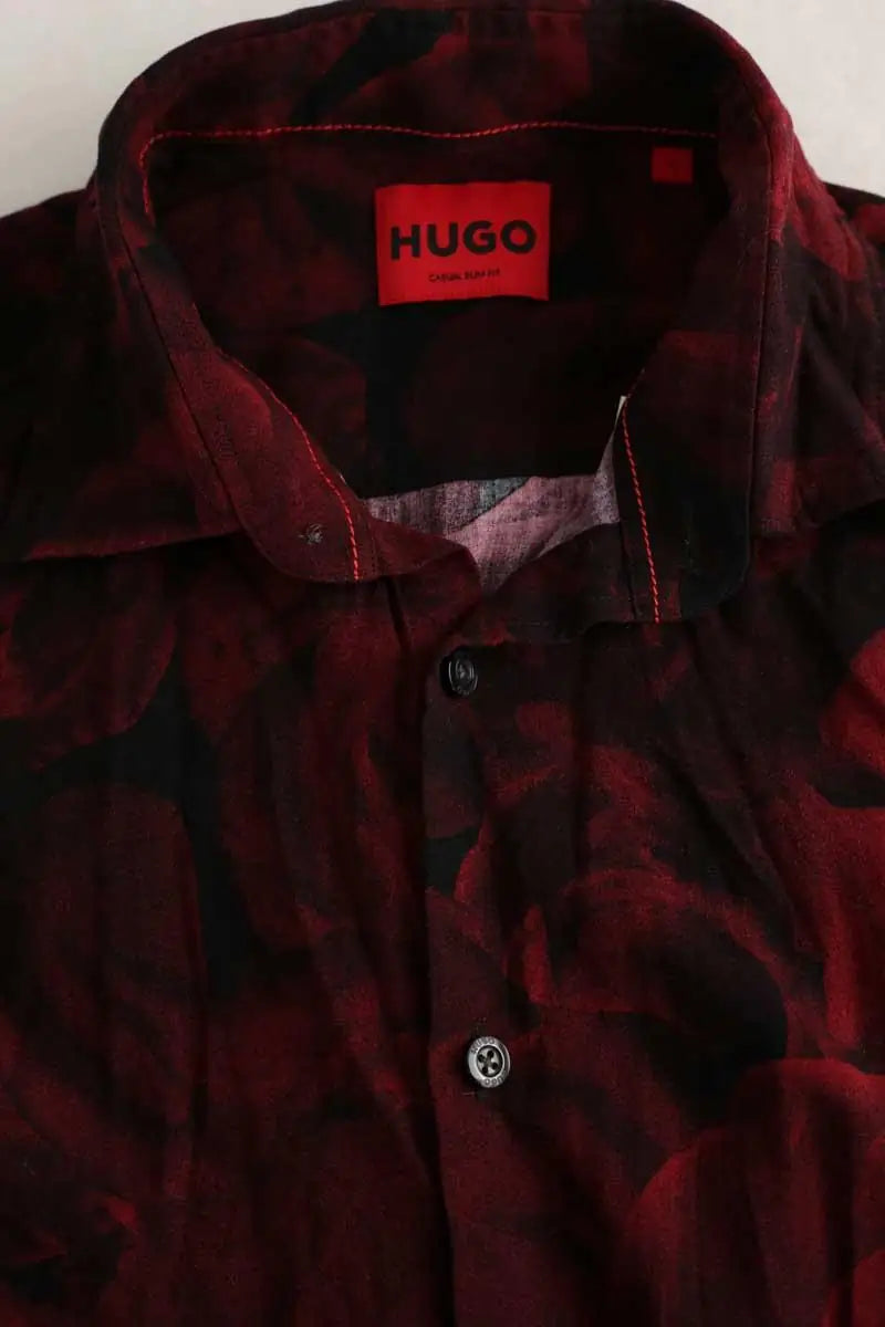 Chemise Hugo Boss Rouge en Viscose
