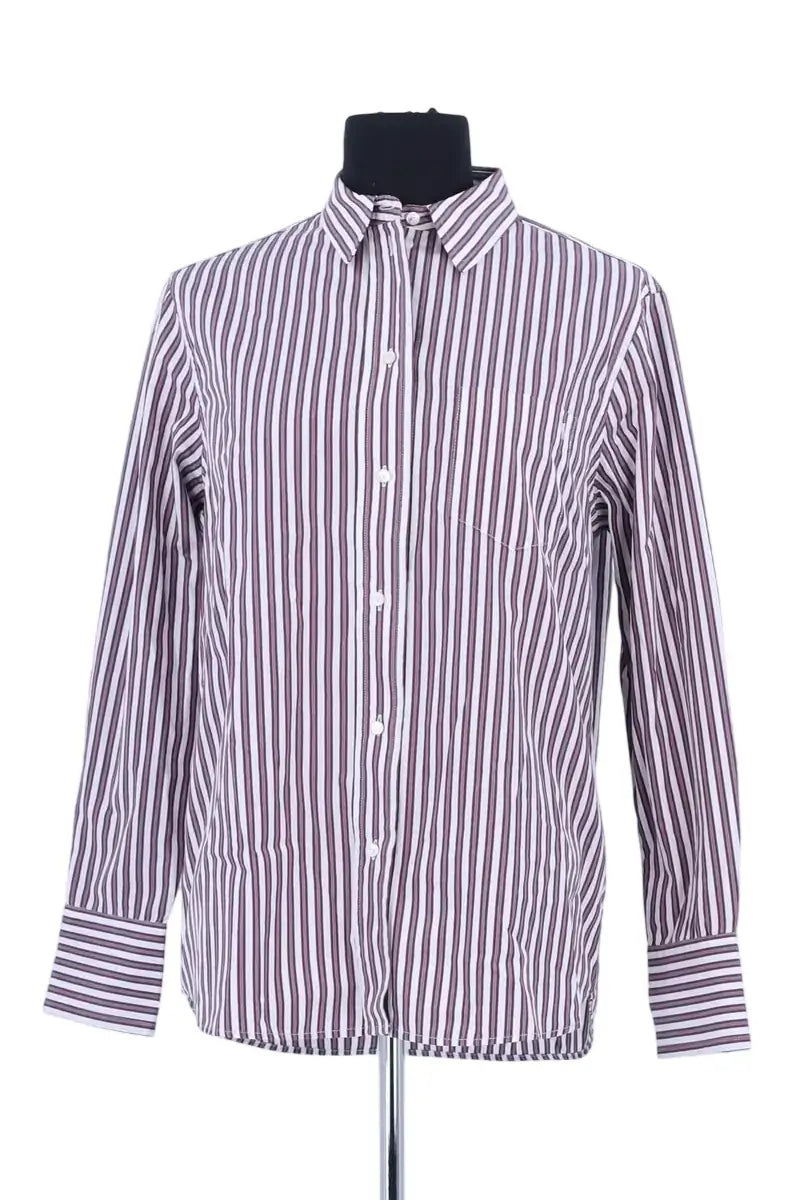 Chemise Ines de la Fressange Bordeaux en Coton, taille M - Seconde Main