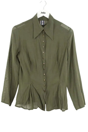 Chemise Jean Paul Gaultier Kaki en Viscose, taille S - Seconde Main
