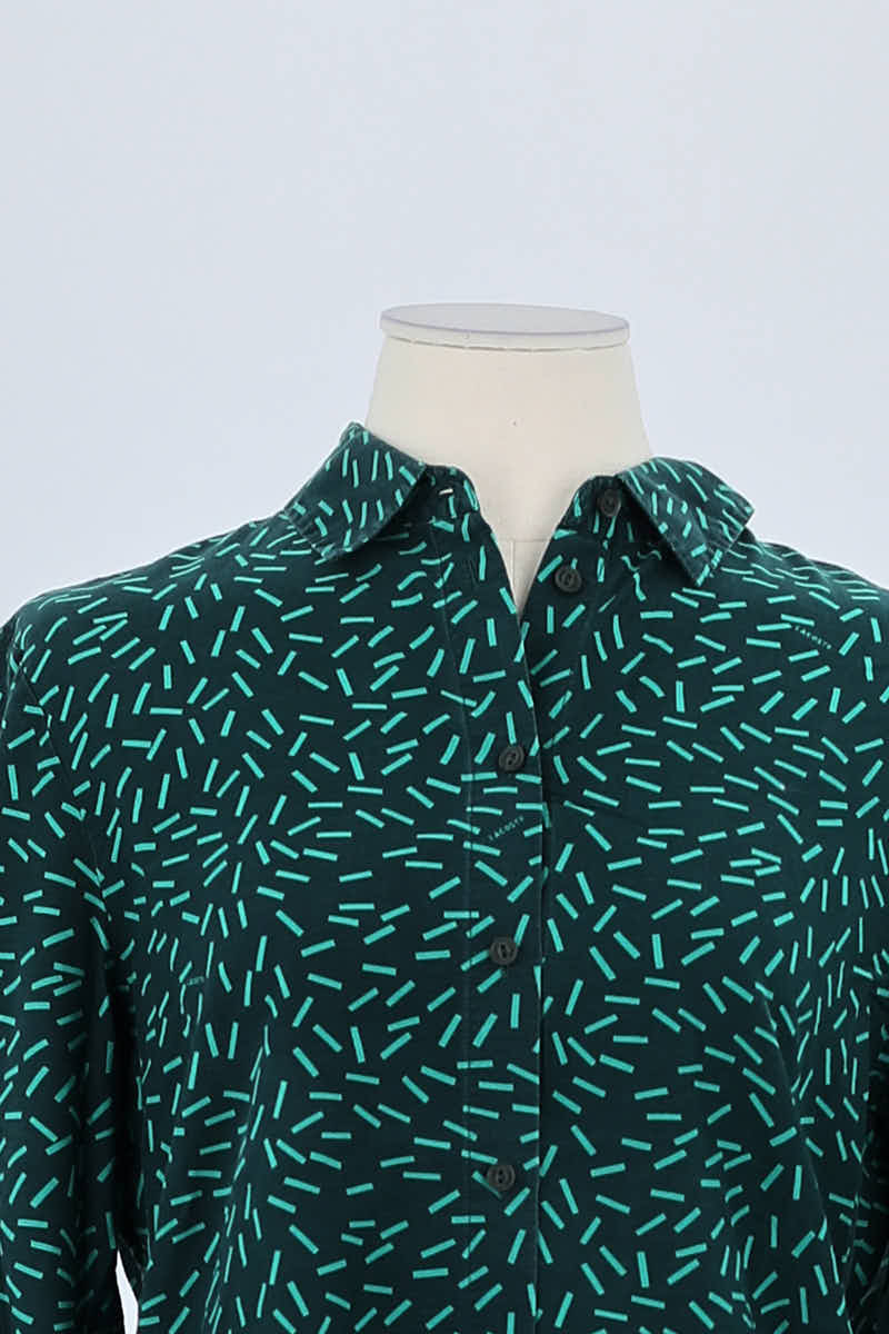Chemise Lacoste Vert en Coton
