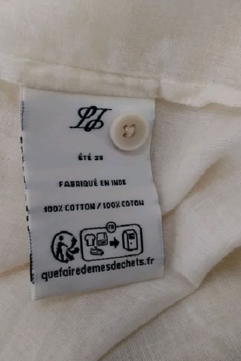 Chemise Laurence Bras Jaune en Coton